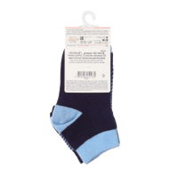 Esli Jongens sok katoen streep en effen donker blauw (dubbelpak)